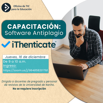 Nueva capacitación del software antiplagio “iThenticate” 📄🔍.